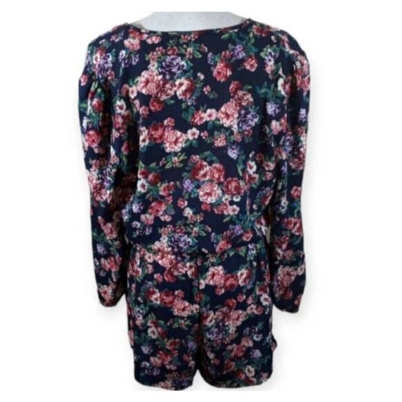 IRIS NAVY & PINK FLORAL ROMPER SZ.L EUC. - Picture 4 of 6